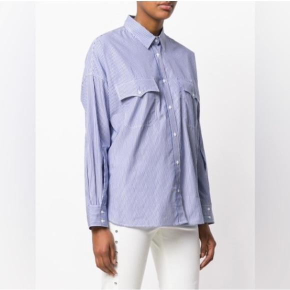 Zadig & Voltaire Tamara Stripes Button Down Shirt - Picture 3 of 10